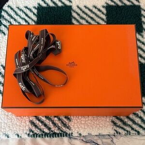 Hermès Orange Gift Box with Ribbon